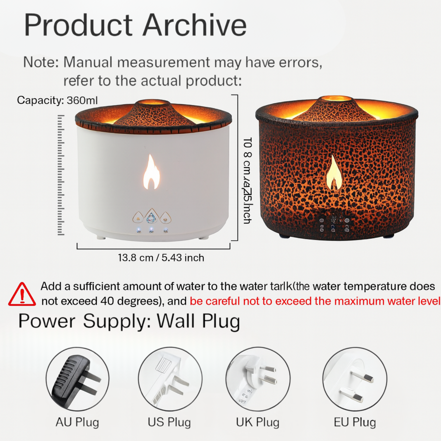 IGNIS Vulcano Flame Aroma Diffuser